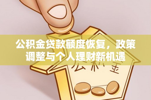 鼎湖公积金贷款额度恢复，政策调整与个人理财新机遇