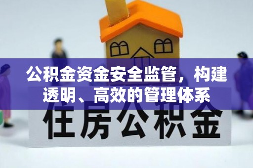 鼎湖公积金资金安全监管，构建透明、高效的管理体系