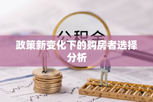 鼎湖政策新变化下的购房者选择分析
